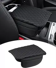Shademax Center Console Cover for Kia Carnival KA4 2022 2023 2024 2025 Accessories Armrest Cover Console Cushion Pad Leather MPV Armrest Seat Box Cover Console Lid Protector with Pockets Storage Bag