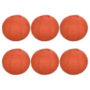 6pcs 16 Inch Folding Hanging Paper Lanterns for Wedding Home Party Orange