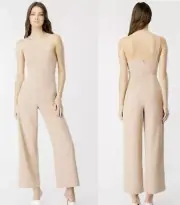 NWT Bardot one shoulder pantsuit tan jumpsuit size 8