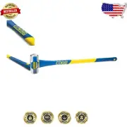 Durable 8 lb Soft Face Sledge Hammer with 36'' Fiberglass Handle - Lightweight