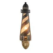 Lighthouse Night Light Plug In OBX Hatteras Metal Glass Outer Banks