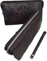 [CBLdF] Authentic Real Crocodile Skin Men's Passcode Clutch Purse Bag Genuine Alligator Leather Male Wristlets Pouch Card Holders