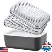 Cheese Grater with Container - Box Grater Cheese Shredder Lemon Zester - Grat