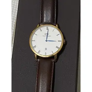 DW手錶 Daniel Wellington 正版 藍指針 男錶 文青手錶 皮革錶帶