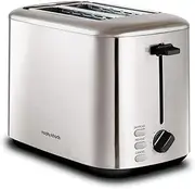 [Morphy Richards] Equip 2 Slice Toaster, Defrost and Reheat, 7 Variable Browning Controls, Variable Wide Slots, Removeable Crumb Tray, Stainless Steel, Silver,222067