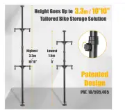 CyclingDeal Floor to Ceiling 2 Bike Storage Stand - Dual Hanger Gravity Hook ...