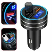 FM Transmitter & Bluetooth Radio Music Player with USB Dual Charger for Car Caravan etc