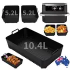3PCS Air Fryer Silicone Pot Liners for Ninja AF500UK Dual Basket Accessories AU