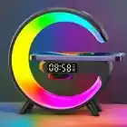 Smart Wireless Fast Charger, Speaker & Night Light – 3-in-1 Alarm Clock RGB