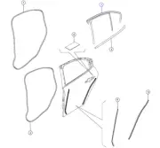car window weather stripping seal 68469010AA