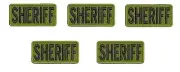 5 sheriff embroidery patches 2x5 hook od green
