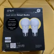 GE CYNC Smart Light Bulbs, Bluetooth Enabled Soft White (2Pack)