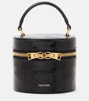 [Tom Ford] Tom Ford Audrey Mini croc-effect leather vanity bag One Size black