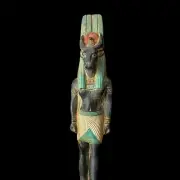 Goddess Hathor Statue from Egyptian stone , Manifest Goddess Statue for Hathor