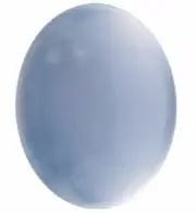 Natural Fine Blue Chalcedony - Oval Cabochon - Namibia - AAA Grade