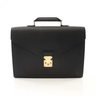 [二手] 【日本直送】中古LOUIS VUITTON[B]Serviette Ambassadeur 水波紋 公文包 商務包 真皮 黑色