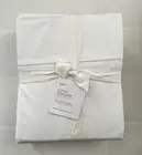 Pottery Barn 400 TC ORGANIC PERCALE Sheet Set ~Queen~ White NWT