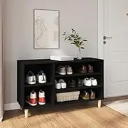 Shoe Cabinet Black 102x36x60 cm Engineered Wood,Shoe Racks & Organisers 24.68KG-819741