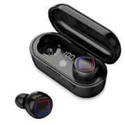 HBM-11 TWS bluetooth 5.0 Earphone HiFi 6D Stereo LED Power Display Smart Touch CVC8.0 Noise Cancelling Headphone with Mic BLACK COLOR