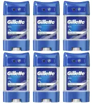 6x Gillette Endurance Arctic Ice Anti-perspirant Deodorant Clear Gel Stick 6x70m