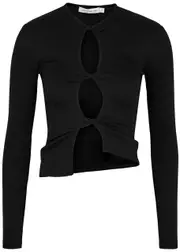Christopher Esber Twised Stretch-jersey top - Black - 14 (UK14 / L) 14 (UK14 / L)