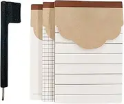 CAXGEK Notebook Set for Notepad Wallet, 3 Notepads with Lines and Grid, 1 Black Pen