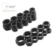 10Pcs High/Low Bolt Nut Remover Extractor Kit Damaged Stripped Socket Wrench Set