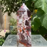 515g Gorgeous Natural Beautiful Mexican Crazy Lace Agate Tower Crystal Healing