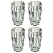 4PK Amara 300ml Highball Glass Tumbler Water/Juice Drink Cup Glassware Set Sage