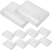 HOUDERCO 10Pcs Compact Plastic Case for Audio Cassette Tape Storage Multifunctional Organizer for Tapes Jewelry and Accessories Elegant Retro Design