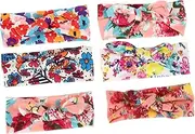 [Baluue] 6pcs Ear Hairband Comfortable Elastic Bow Knot Headbands Watermelon Pattern Cute Accessories for Newborns Toddlers Boys and Girls Stylish Breathable Design