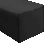 Lann's Linens - 8' Premium Fitted Tablecloth for 96" x 30" Rectangular Table - Wedding/Banquet/Trade Show - Polyester Cloth Fabric Cover - Black