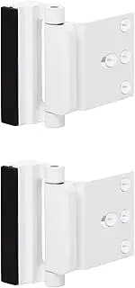 2 Pack Door Reinforcement Locks with 8 Screws, Defender Security Door Lock for Toddler, Childproof Door Lock Night Lock Withstand 800 Lbs, White