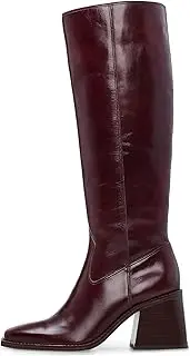 VOMIRA Knee High Boots Women Wide Calf Boots for Women Square Toe Tall Boots Chunky Heel Leather Long Boots Winter Fall Boots Black Boots for Women