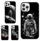 moon space astronaut Anti scratch Cover For Samsung S23 S24 S25 FE Plus Ultra