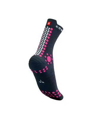 《Compressport 瑞士》Pro Racing Socks V4.0 Trail V4 越野跑襪 磁鐵灰粉 Magnet/Magenta