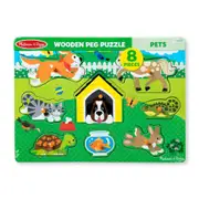 Melissa & Doug Pets Peg Puzzle Kids/Childrens Interactive Pretend Play Toy 2+