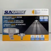 Sunforce Solar Triple Head Motion Activated Security Light 180 LED 1500 Lumens