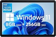 CHUWI 2025 Hi10 X1 Windows 11 Tablet 10.1'', Intel N150(Up to 3.6GHz), 8GB LPDDR5 256GB SSD, Windows Tablet PC, 8MP+5MP Cameras, WiFi 6, BT 5.2, HDMI, USB 3.2, Type C, Full HD, with Case