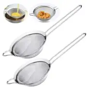 Fine Mesh Strainer 2PCS Strainers Fine Mesh 8.66"/22cm Mesh Strainer with Han...