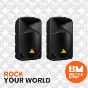 2 x Behringer EUROLIVE B112MP3 Active PA Speaker 2-Way 12'' Inch w/ MP3 Player