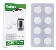 CAFEXO Espresso Coffee Machine Cleaning Tablets 8 Pack