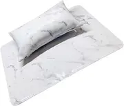SHERCHPRY 1Set Nail Art Hand Rest Pillow Marble Pattern Manicure Support Mat Professional Nail Art Table Mat for Salon Use Essential Accessory for Nail Enthusiasts and present