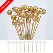 20 Pcs Candy Flower Stand Set Including 10 Clear Spheres & 10 Bamboo Skewer