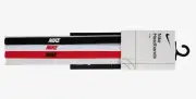 Nike Elastic Hairband 2.0 3PK Hairband Black Red OSFM GYM Yoga Bands DR5205-083