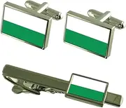 [Select Gifts] Styria Flag Cufflinks Tie Clip Matching Box Gift Set