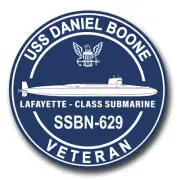 US Navy USS Daniel Boone SSBN-629 Silhouette Veteran Decal