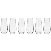 6pc Krosno Harmony Collection 230ml Highball/Tall Cocktails/Mixers/Juice Glass