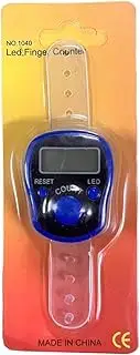 Générique Finger Counter, Electronic Finger Tally Counter, LED Digital Display, Resettable Click for Knitting Golf Meditation Exercise, Adjustable Strap, 1.5 x 1 inches, Black, 1 Count