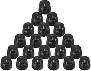 uxcell 20Pcs Guitar Amplifier Push on Fit Knobs for 6mm/0.24" Dia Potentiometer, Control Knob Black for Volume Tone Control, Guitar Bass Parts, Chrome